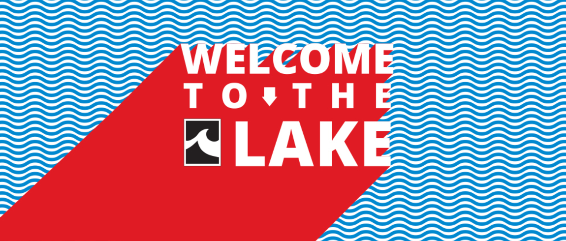 Welcome to the lake graphic