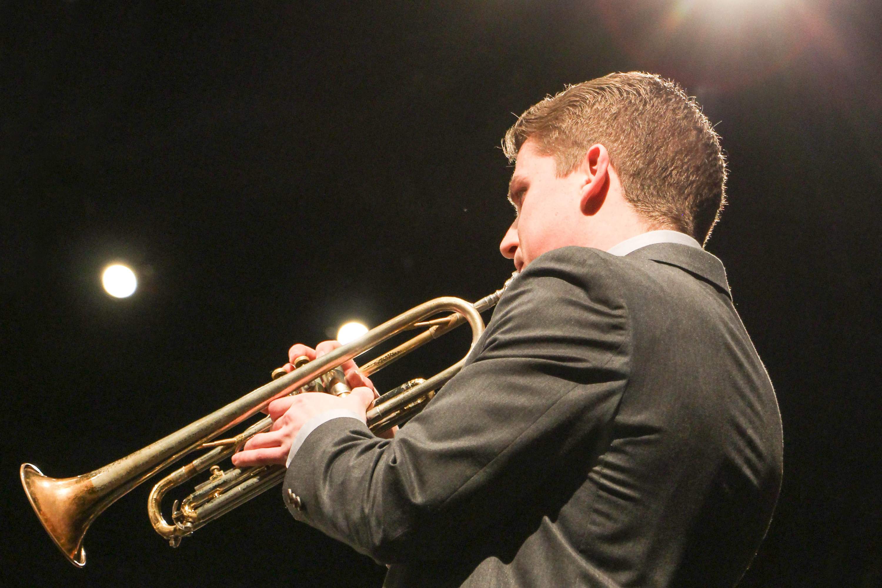 LMC student playing the trumpet