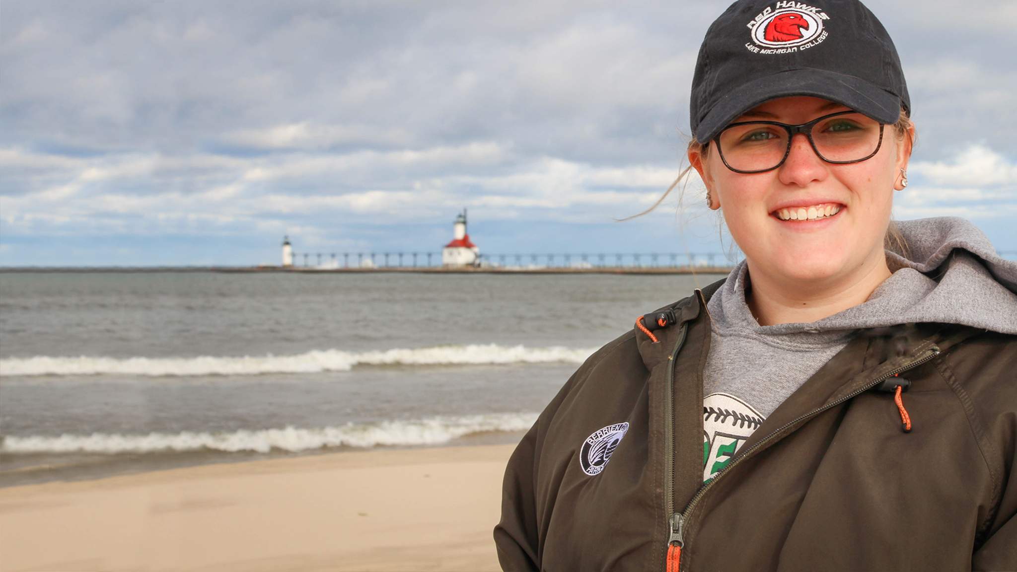 Student at Silver Beach in Saint Joseph Michigan