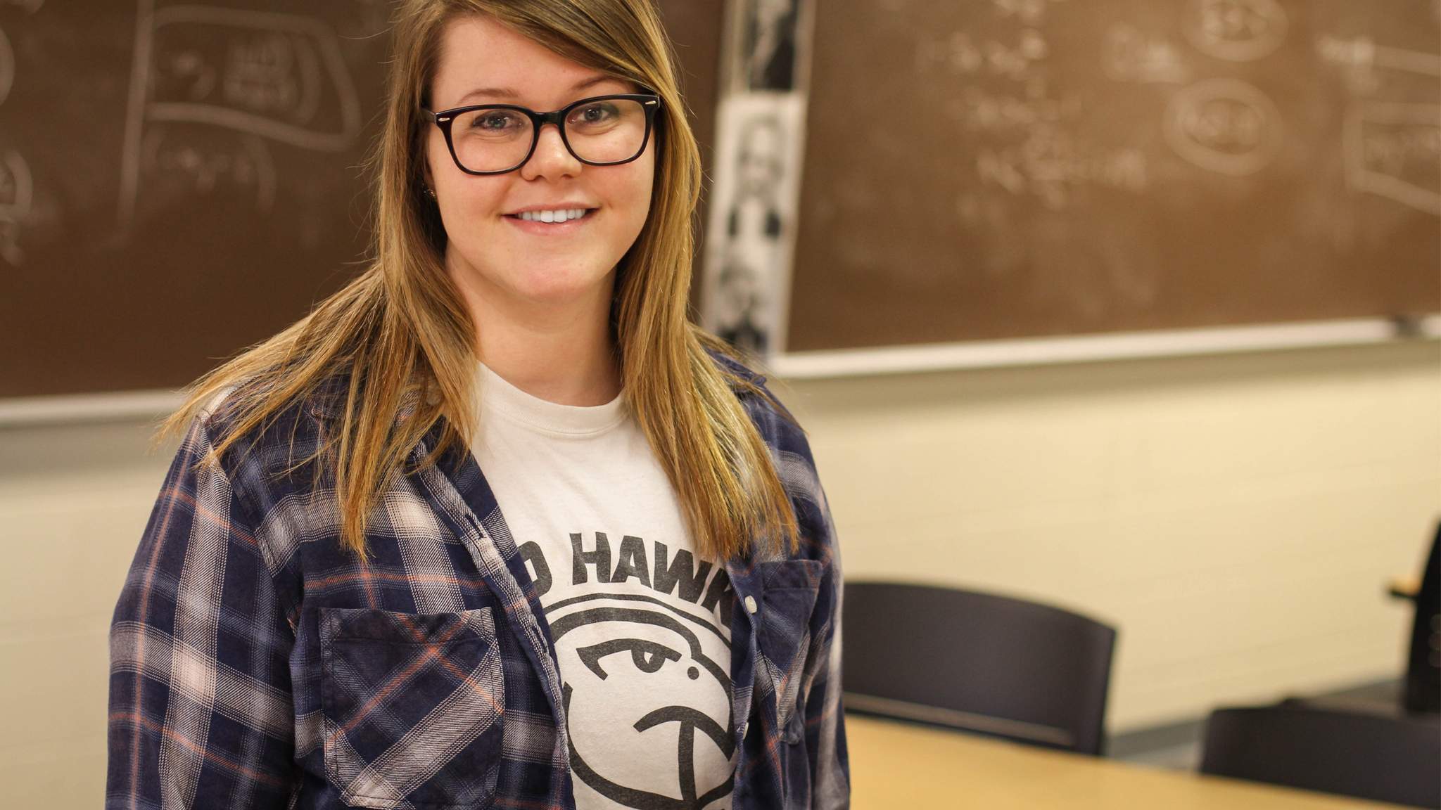 Student in classroom