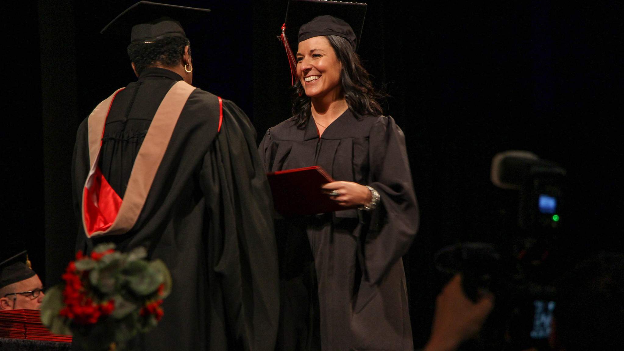 Student receiving diploma