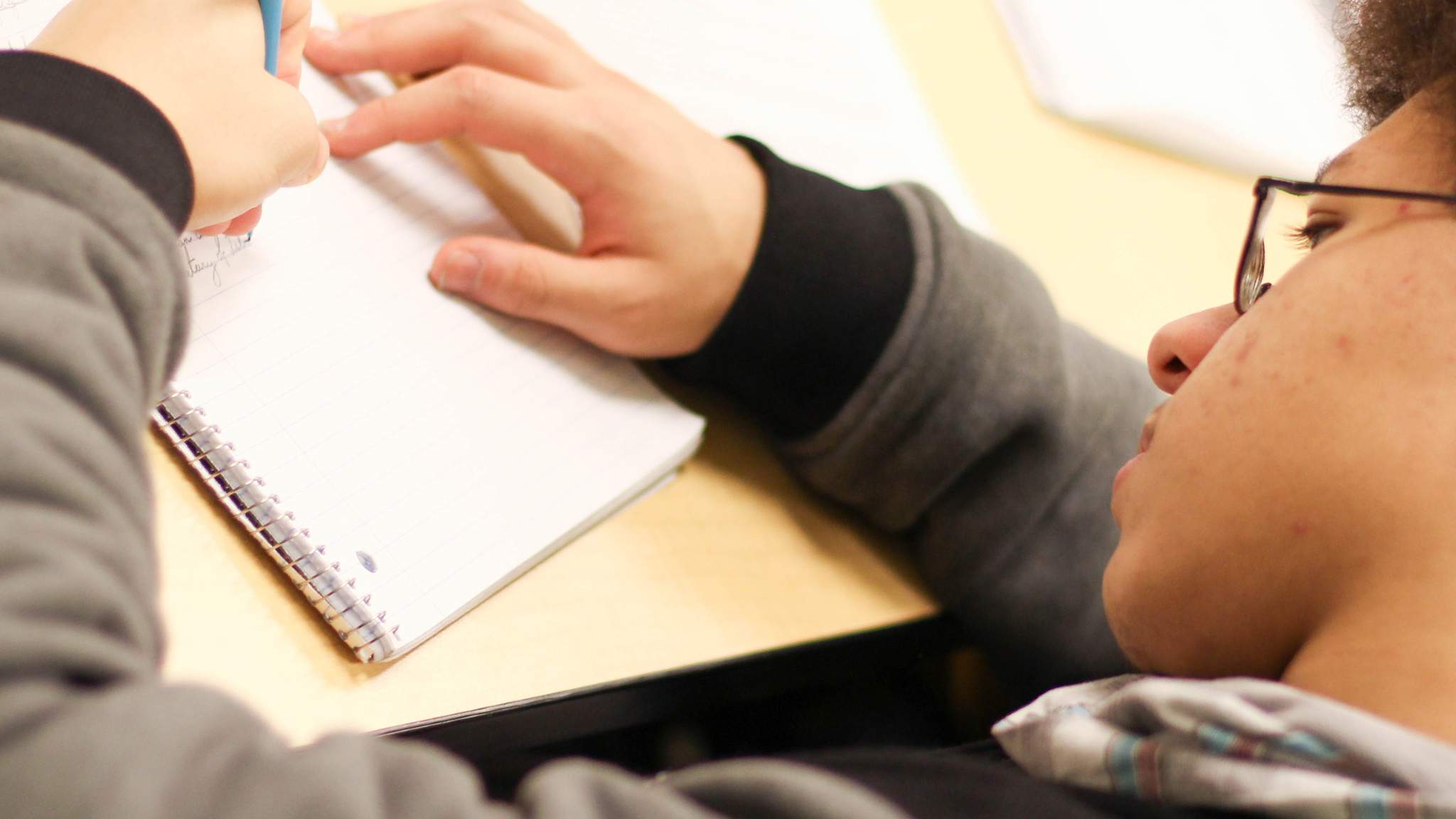 Student preparing for the GED.