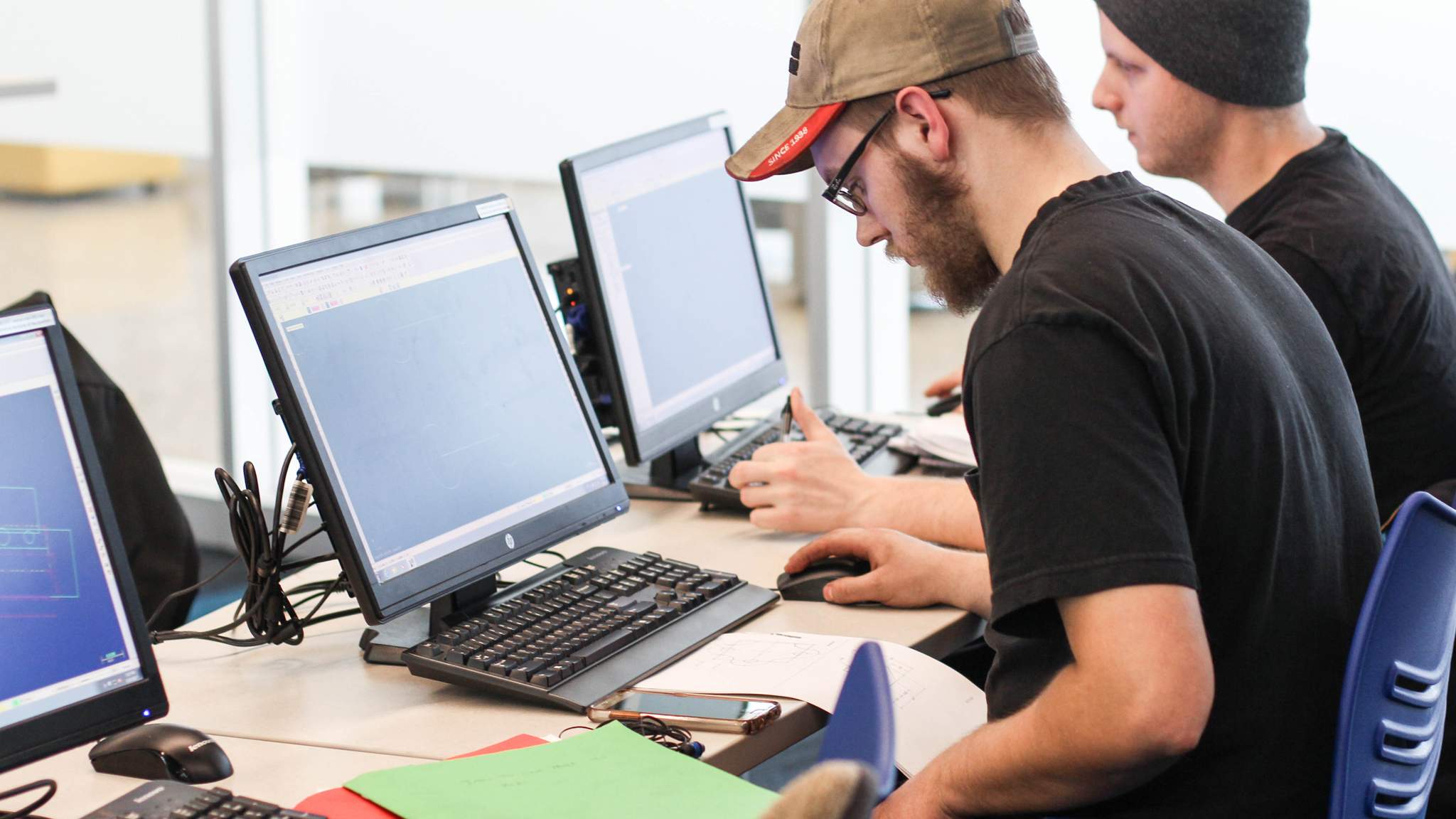 Students in classroom at computers