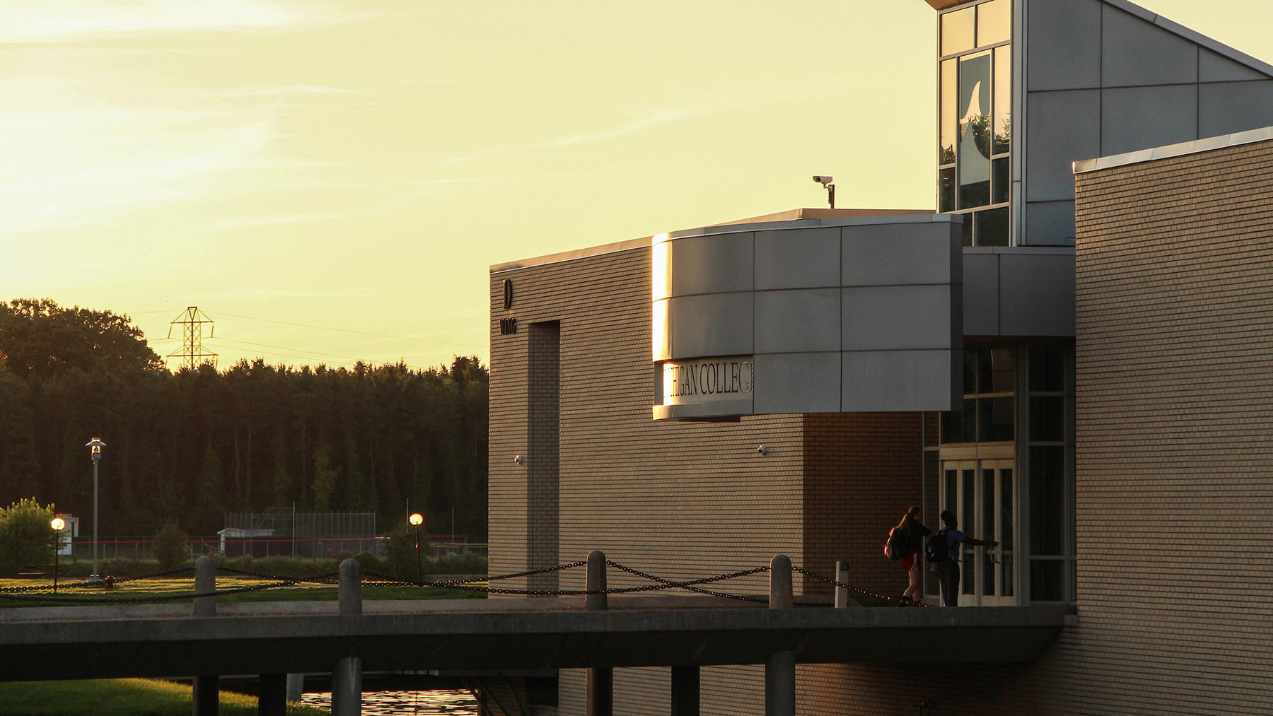 Benton Harbor campus at sunset