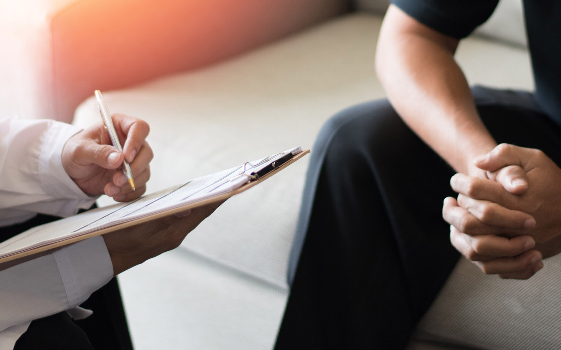 Patient talking with a doctor