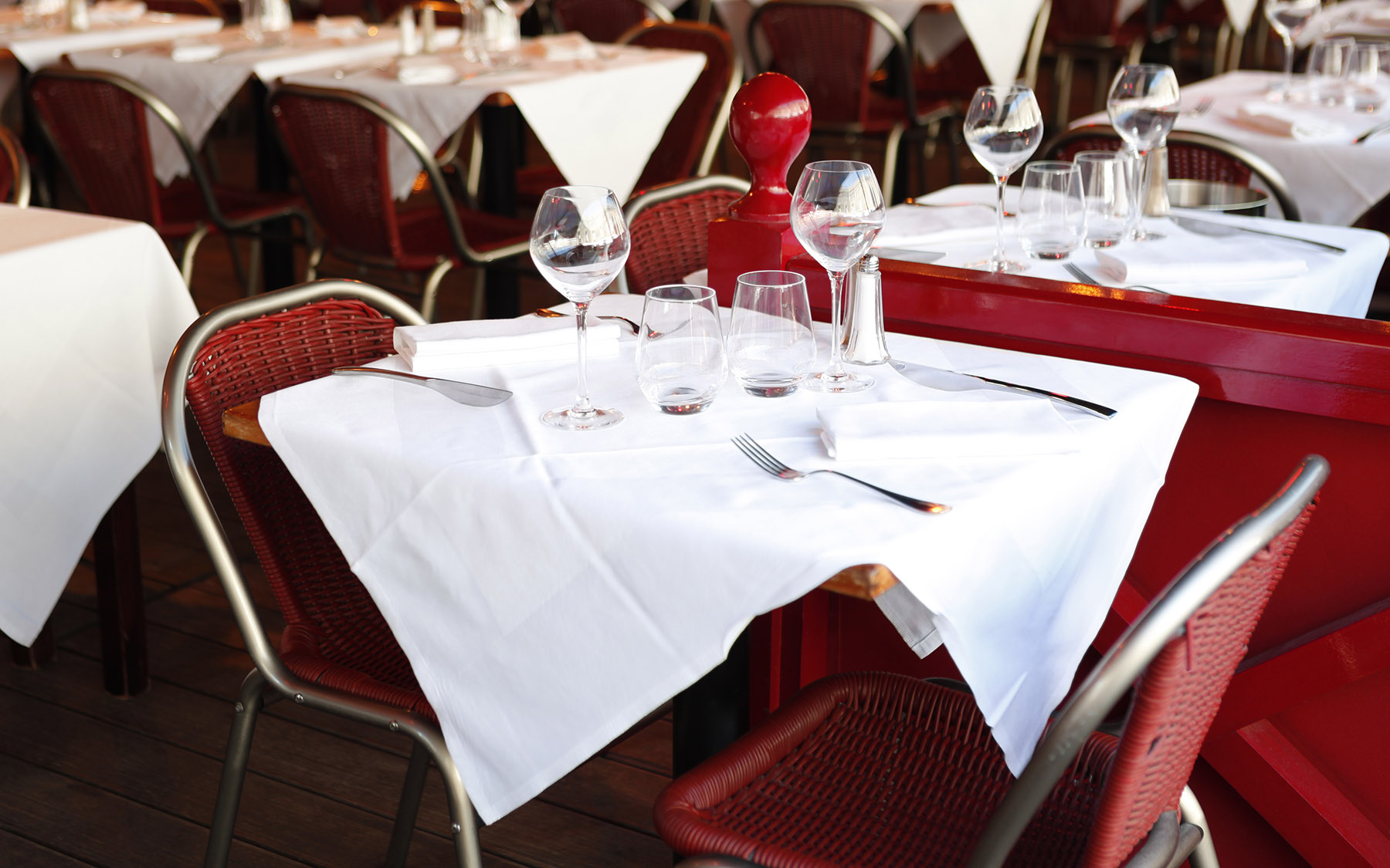 Table in a restaurant.