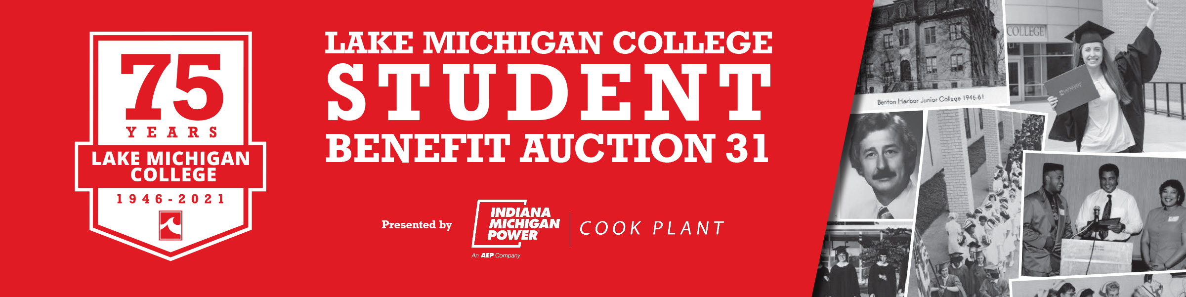75th anniversary themed auction banner.