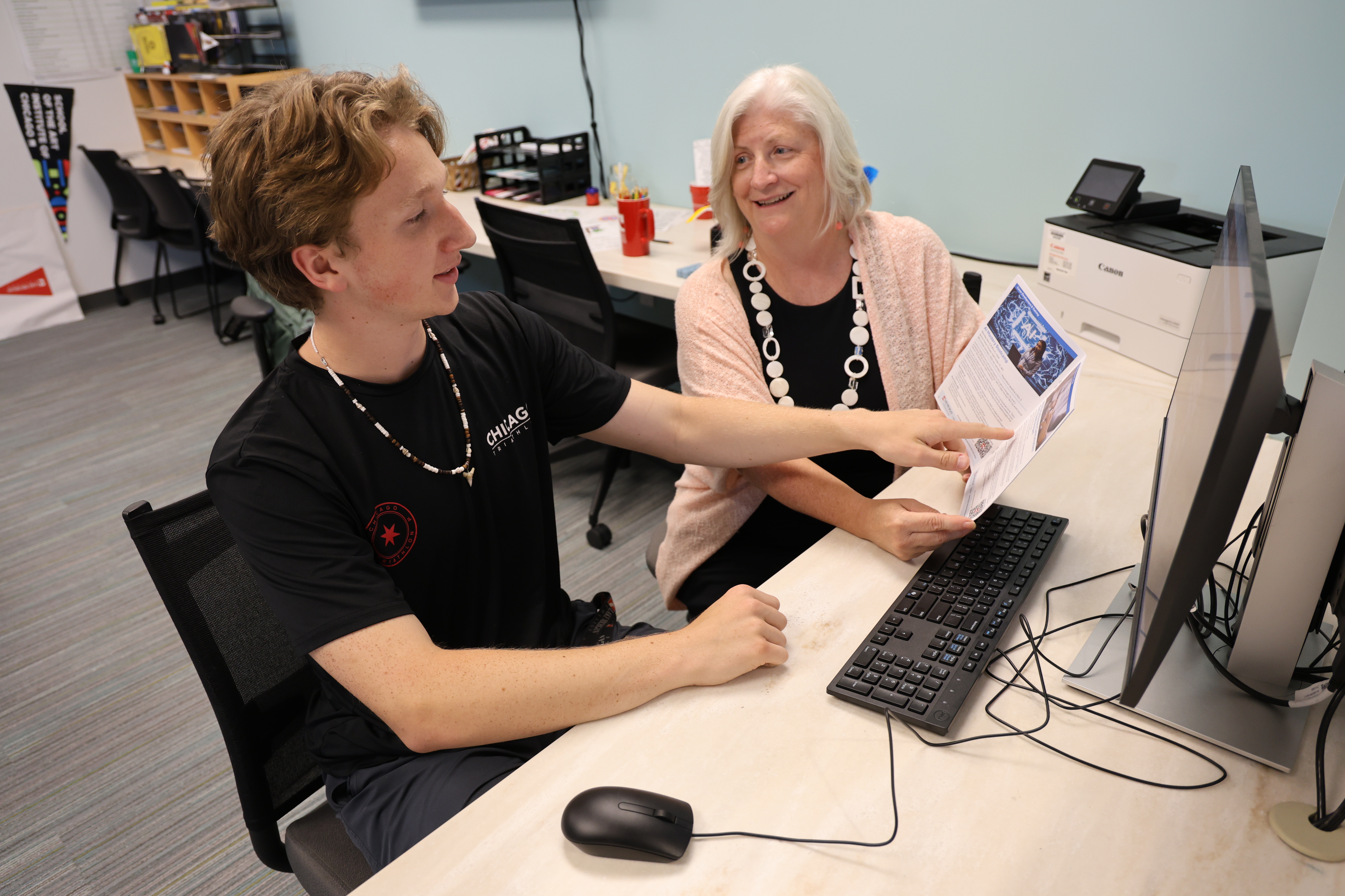 Student meeting with an advisor
