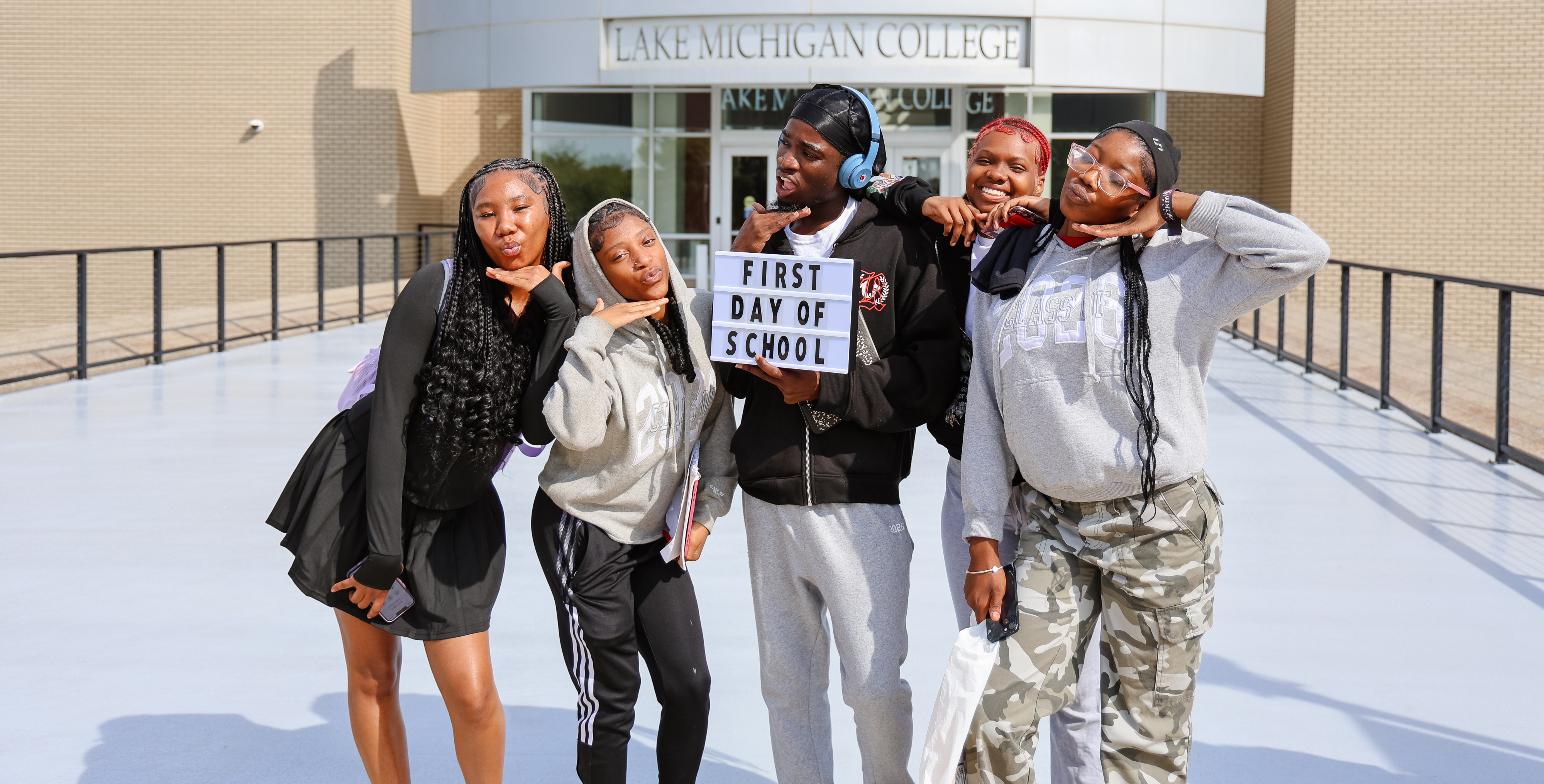 Students on the first day of class