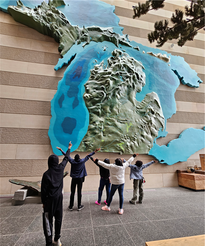 Upward Bound students at Michigan State Museum