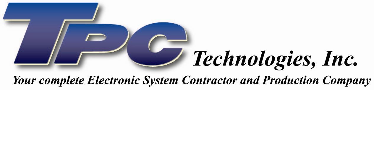 Image text: TPC Technologies, Inc. Your complete Electronic System Contractor and Production Company.