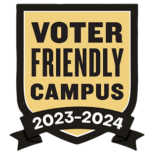 Voter Friendly Campus badge - link to website.