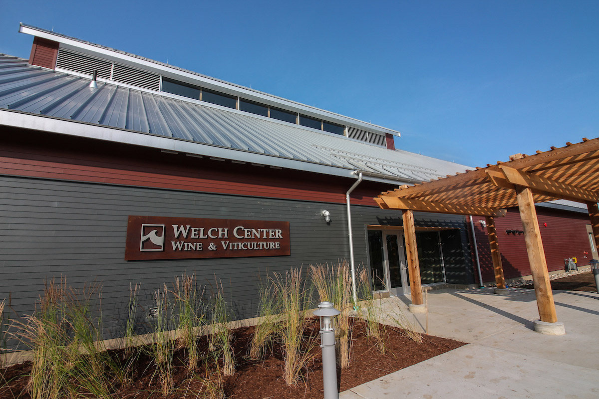 Modern metal building with a sign that reads Welch Center.