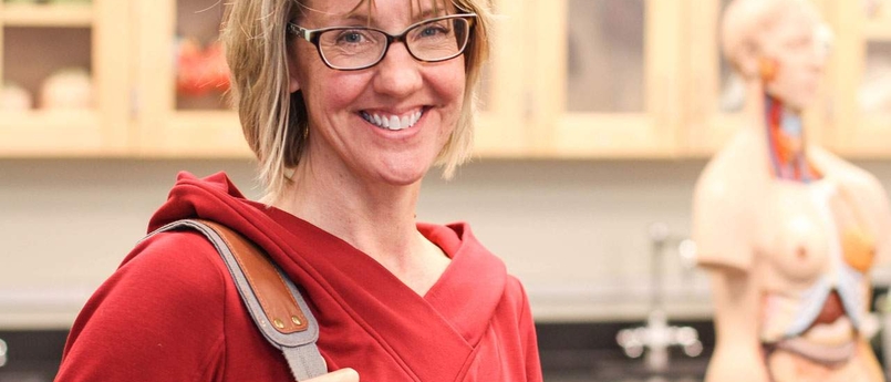 Woman in a science lab