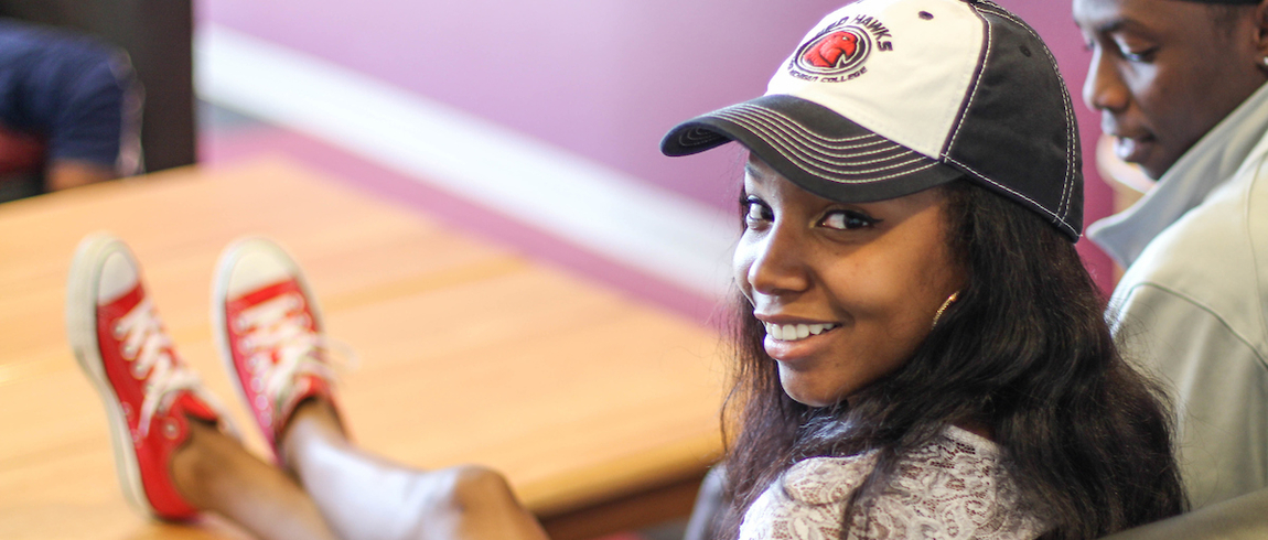 Student studying at Beckwith Hall