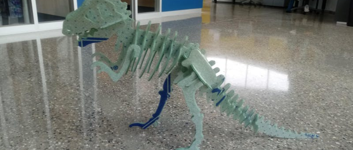 Laser cut t-rex model
