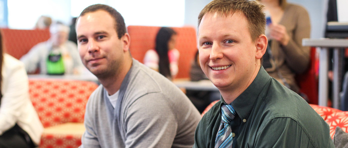 Students at a job fair