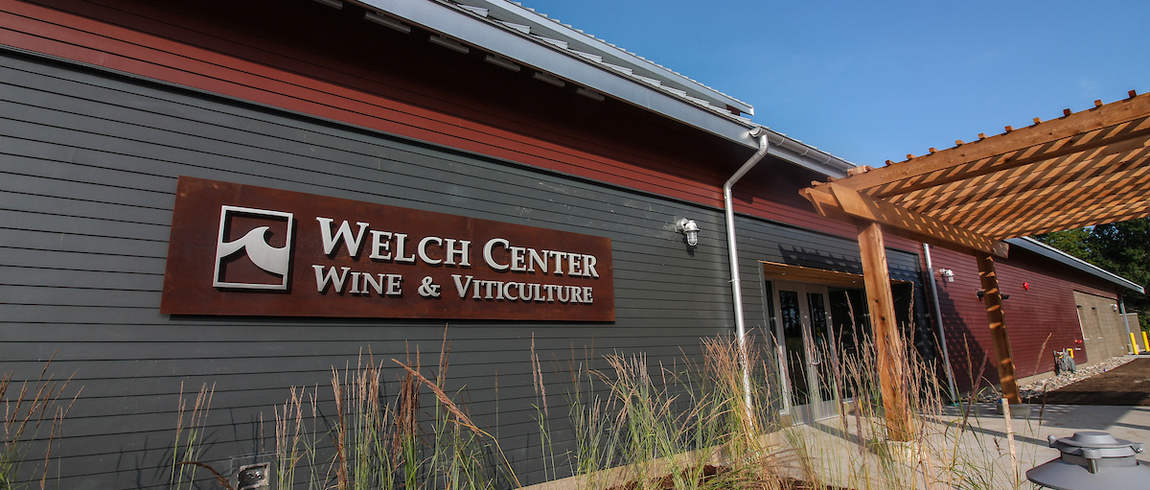 Entrance to the Lake Michigan College Welch Center for Wine and Viticulture.