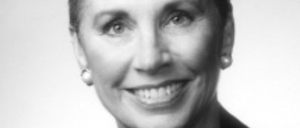 Black and white image of Nancy Conybeare.