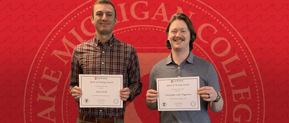 Spirit of Nursing Fall 2022 recipients Jared Smith and Cody Wigginton 