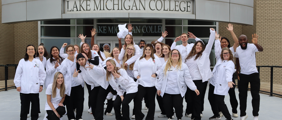 Lake Michigan College's May 2022 nursing cohort celebrates