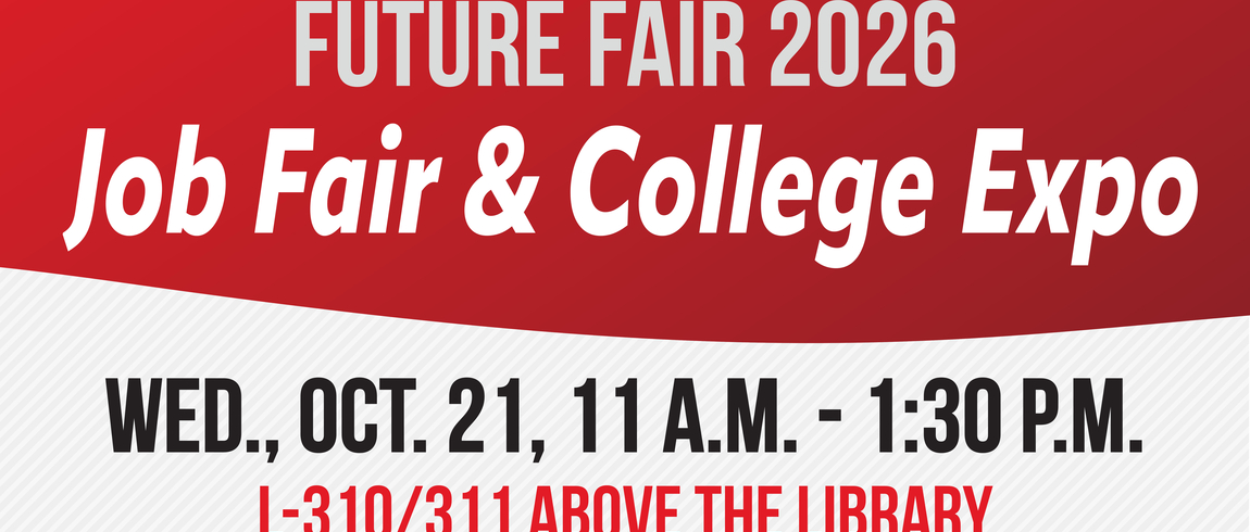 Promotional flyer for Future Fair 2026, Job Fair and College Expo