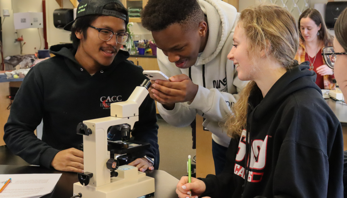Students in a biology class