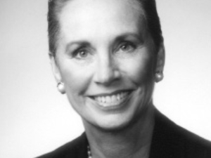 Black and white image of Nancy Conybeare.