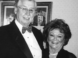 Black and white image of Merlin and Carolyn Hanson.
