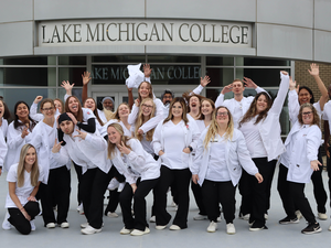 Lake Michigan College's May 2022 nursing cohort celebrates