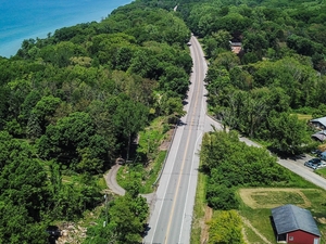 Benton Harbor shoreline drone photograph