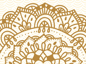 Ornate, Arabic-inspired graphic.