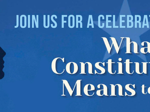 Promotional poster for "What the Constitution Means to Me"
