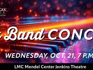 Decorative promotional flyer for concert