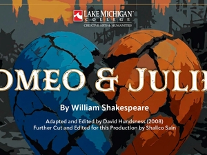 decorative promotional flyer for Romeo and Juliet